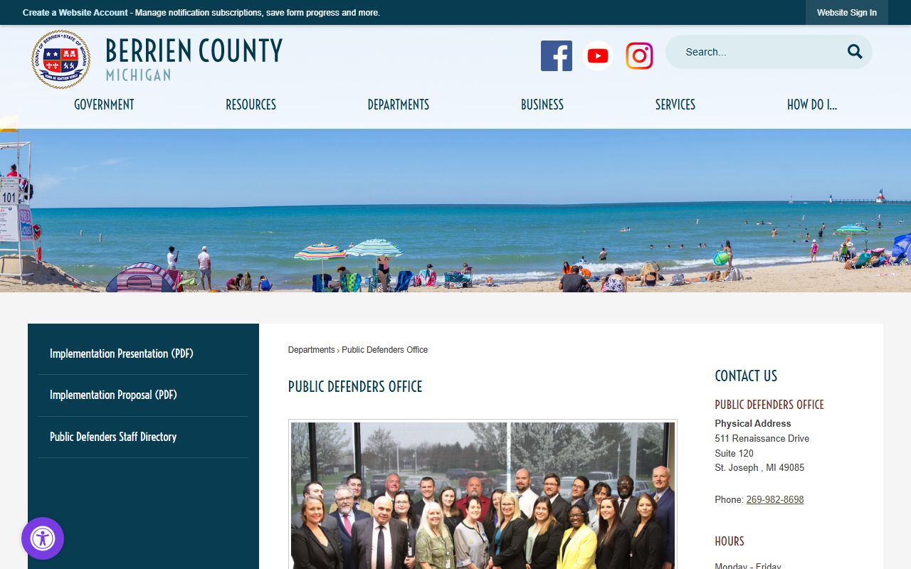 Berrien County criminal court records public defender appointment request page